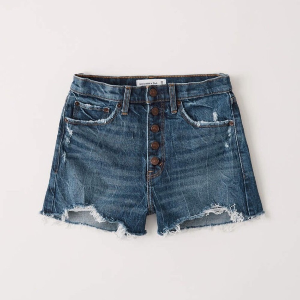 Abercrombie & Fitch High Rise Jean Mom Shorts